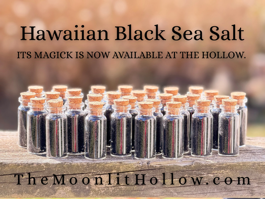 Hawaiian Black Sea Salt Protection Jar • Moonlit Hollow Spell Ingredient